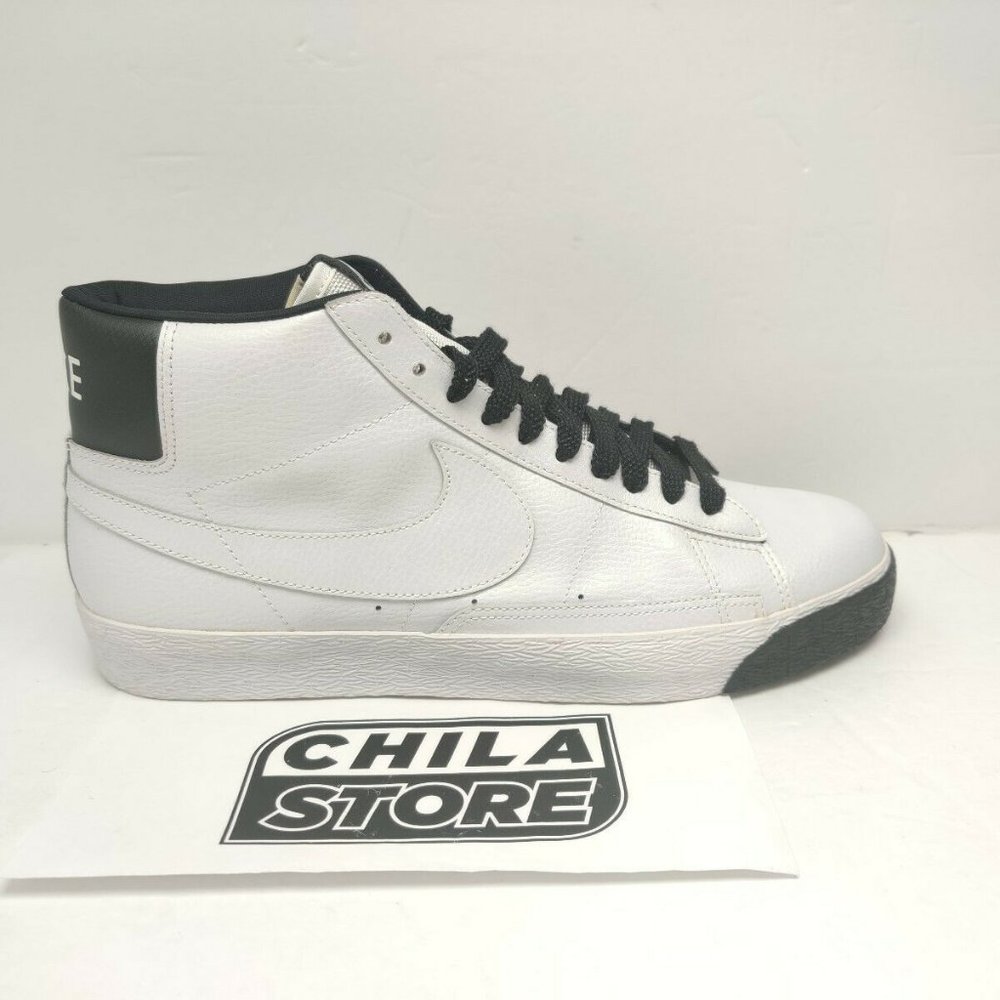 NIKE BLAZER HIGH MEN'S SIZE US 12 METALLIC WHITE /